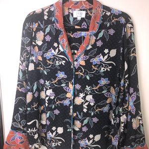 Johnnywas long sleeve printed blouse